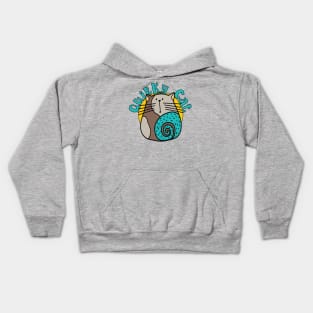 Quirky Cat Gray and Brown Cat Kids Hoodie